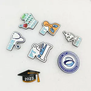 Personalizado Metálico Escola Emblema Arábia Saudita Colégio Graduação Broches Pin Diferentes Majors Trading Lapel Pin
