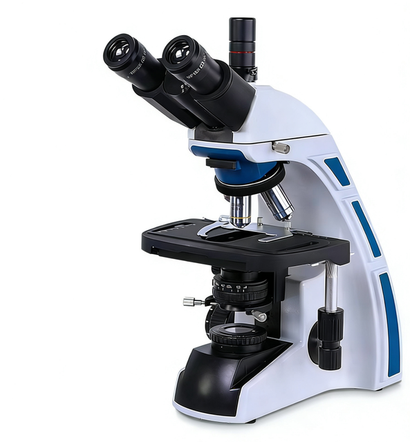 1000X Biological Microscope with Quadruple Nosepiece and Trinocular Head for Laboratory Use LED Illumination Model TN-2000