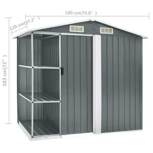 Metal Patio Outdoor Garden <strong>Sheds</strong> Backyard Bike Tool Storage <strong>Sheds</strong> with <strong>Shelving</strong> - Product Image 3