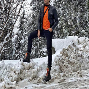 Veste en cuir de motard pour homme Jose Men – Veste de motard en cuir véritable, finition vieillie vintage - Product Image 2