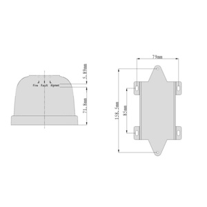 Thông thường phản xạ chùm Detector 100 mét hồng ngoại rào cản khói hệ thống báo động - Product Image 5