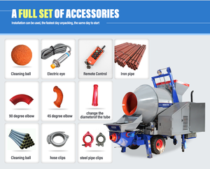 Pompa beton portabel kecil <span class=keywords><strong>Mixer</strong></span> beton seluler hidrolik dengan Pompa - Product Image 5