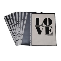 Pochettes de protection de feuilles transparentes A4, pièces, sac de documents, dossier, école, Logo personnalisé, étanche