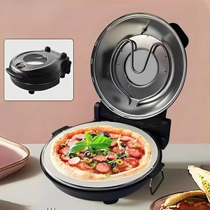 Máquina para Hacer <span class=keywords><strong>Pizza</strong></span> Casera Multifuncional de 1200W con Temporizador, Horno Eléctrico para <span class=keywords><strong>Pizza</strong></span> de 12 Pulgadas, Plancha Eléctrica para Asar - Product Image 2