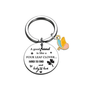 Les vrais amis ne sont jamais séparés papillon amitié porte-clés porte-clés pour femmes âme soeurs longue Distance amitié cadeau - Product Image 2