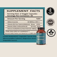 Cápsulas Probióticas de Akkermansia Muciniphila de Marca Privada OEM, 10 Mil Millones de UFC para el Apoyo Intestinal e Inmunológico, Veganas