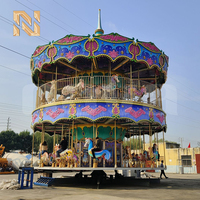 Carrousel chinois électrique à chevaux DC-Sea Park, grand carrousel à double étage sur le thème de la mer, pour parcs d'attractions, de la marque Nova Rides