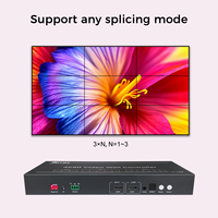 Controlador de Video Wall para Pantallas Digitales de Centros Comerciales, 4096X2160 60Hz 4K60, 1 Entrada, 9 Salidas HDMI, Modos de Empalme 1X9 2X4, con Certificación CE