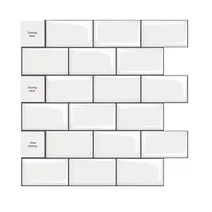 Yükseltme mozaik Backsplash yapışkanlı duvar karosu 12*12 inç Peel ve sopa duvar karosu mutfak banyo