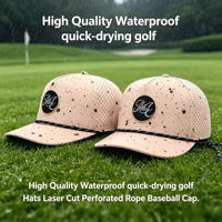 Casquettes de golf respirantes en corde, directement de l'usine OEM, avec logo personnalisé tissé, casquettes de baseball en corde pour événements sportifs