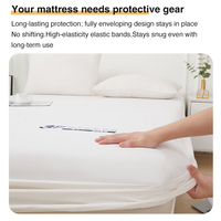 Drap-housse 3-en-1 imperméable et résistant aux taches d'huile, housse de matelas anti-acariens hypoallergénique, drap-housse intégral en stock