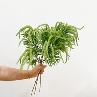 Tanaman Hijau Buatan, Buah Wisteria, Rumput Sage, Bunga Poplar Karet Lunak, Barang Dekoratif, Dekorasi Lunak Kreatif