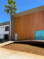 Pelapis dinding dalam ruangan bahan hijau, dekorasi dinding 3 D Panel desain dinding luar ruangan