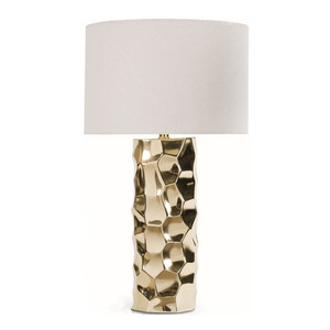 Lámparas de Escritorio Únicas de Última Moda en Dorado con Pantalla, en Venta - Product Image 1