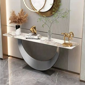 رخام فاخر بزاوية معدنية في الردهة ، مدخل مزخرف من الرخام مع مرآة لأثاث غرفة المعيشة - Product Image 5