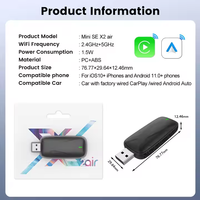 Adaptateur CarPlay sans fil double Wi-Fi 2 canaux Work Mini CPC200 X1/X2 2air, Dongle USB Ai Box pour contrôle de voiture d'origine