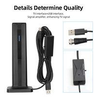 Amplificateur de signal d'antenne TV numérique intérieure et extérieure amplifié jusqu'à 275 miles supportant 8K 4K Full HD avec câble coaxial de 16 pieds