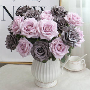Bouquet de 9 roses en soie rétro, économique, écologique, imperméable, pour mariage européen, décoration du Nouvel An, accessoires <span class=keywords><strong>photo</strong></span> pour la maison - Product Image 6