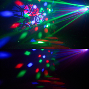 Nouveau Laser à 6 bras + faisceau + lumière stroboscopique à effet de rotation de couleur magique pour la discothèque de fête à la maison - Product Image 2
