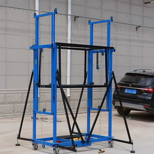 Piattaforma Elevatrice a Ponteggio Elettrica da 6/8/10 M 500 kg Ponteggio Mobile di Sollevamento Elettrico con Telecomando - Product Image 1