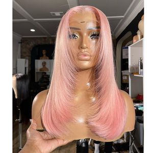 Bán Buôn Phong Cách Mới Cắt Ngắn Tóc Giả Bob Lớp Biểu Bì Phù Hợp Miến Điện Tóc Trinh Nữ 13*4 4*4 Ren Phía Trước Tóc Giả Tóc Con Người Cho Phụ Nữ Da Đen - Product Image 1