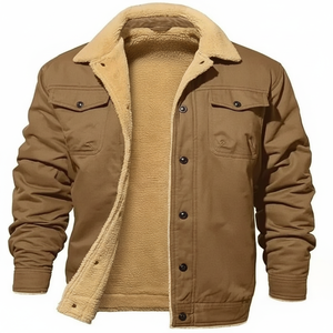 Nueva chaqueta de vuelo de invierno para hombre al por mayor de alta calidad con cuello levantado y logotipo frontal al mejor precio barato OEM - Product Image 1