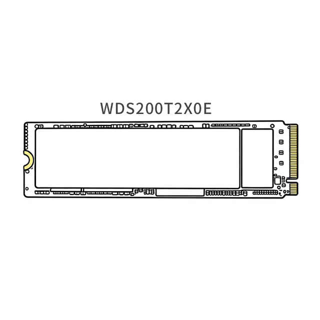 BLACK SN850X 2TB Internal Desktop SSD-WDS200T2X0E PCIE Gen4 7300MB/s Read/6600MB/s Write Without Heatsink