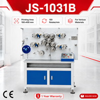 Machine d'impression d'étiquettes rotative double face automatique JS-1031B, machine d'impression d'étiquettes multi-matériaux 4 couleurs, homologuée CE
