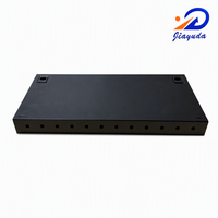 Caja de Terminación de Fibra Óptica de 12 Puertos para Montaje en Pared, Vacía, con Puertos Redondos ST/FC, Panel de Conexión Metálico de Acero Laminado en Frío de 0.8mm, 430x200x44mm