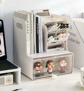 Organizador de Escritorio Transparente con Cajones: Multicompartimentos de Gran Capacidad para Material de Oficina/Escritorio de Estudiante y Pequeños Artículos - Product Image 3