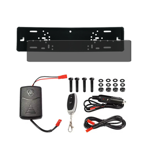 Copertura Elettrica Oscurante per Targa con Pellicola Nera LCD, Protezione Privacy con Telecomando, Kit Cornice in Silicone Standard UE - Product Image 3