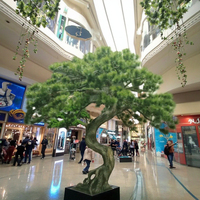 Grand pin artificiel fait main de 2 m, éco-responsable, léger, pour intérieur/extérieur, plante décorative résistante aux UV