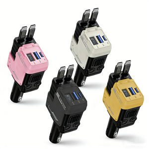 <span class=keywords><strong>Chargeur</strong></span> <span class=keywords><strong>de</strong></span> Voiture Rétractable USB-C 4-en-1 Rapide Compatible avec iPhone 17 16 15 - Product Image 1