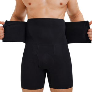 Promotion : Boxer gainant taille haute pour <span class=keywords><strong>homme</strong></span>, avec compression abdominale et effet amincissant, extensible, pour ventre de boîte - Product Image 1