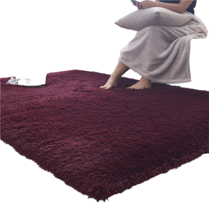 Customized Modern High Pile Solid Color Floor <b>Rugs</b> Soft Fluffy Shaggy Non-slip for Living Room Home & Travel Use - Product Image 1