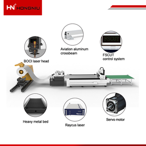Hot bán kim loại cuộn dây sợi <span class=keywords><strong>Laser</strong></span> máy cắt với băng tải nền tảng san lấp mặt bằng máy - Product Image 3