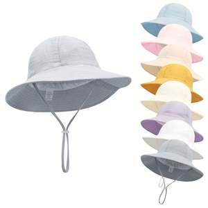 Sombrero de Pescador Ajustable para Bebé, de Algodón, Transpirable, con Protección Solar, Estampado de Frutas y Flores de Dibujos Animados, Sombrero Infantil - Product Image 1