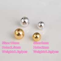 Perles d'espacement en acrylique électroplaqué, tons or et argent, 8 mm, lot en vrac et perles en vrac en gros pour la fabrication de bijoux et l'artisanat DIY