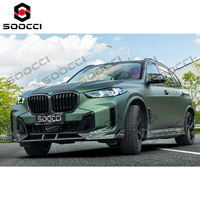 Grille de radiateur avant en fibre de carbone sèche TAKD, double lamelles verticales, pour BMW G05 X5 40iX 50eX M60iX M60i 2023-2026