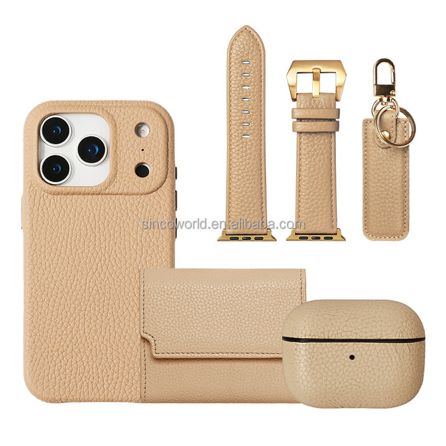 Luxury Customizable Logo Magnetic Leather Phone Case for 17 Pro Max Business Design Mobile Phone Accessories