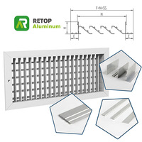 Profilés d'extrusion d'aluminium personnalisés pour grille d'air de diffuseur à fente linéaire en aluminium