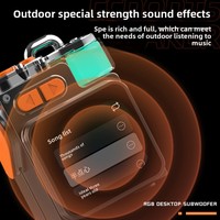 Mini haut-parleur sans fil professionnel K15 éclairage LED RVB portable écran intelligent rechargeable pour haut-parleur Bluetooth
