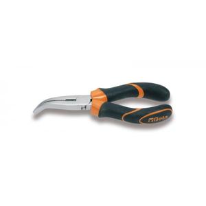BETA - 011649036 Extra long <b>bent</b> flat knurled <b>nose</b> <b>pliers</b> with bi-material handles (multi-pack) <b>PLIERS</b> AND CUTTERS - Product Image 1