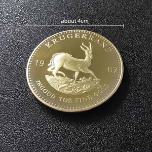 Hızlı Teslimat 1967-2020 Güney Afrika Kruger Rand Geyik Hatıra Paraları 40mm Farklı Yıllar Altın Kaplama Hediyelik Koleksiyon - Product Image 2