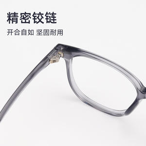 Nouvelle monture de lunettes unisexe TR90 surdimensionnée transparente à monture complète confortable pour grands visages avec motif camélia – Numéro de pièce - Product Image 5