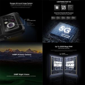 Téléphone robuste <span class=keywords><strong>DOOGEE</strong></span> <span class=keywords><strong>V20</strong></span> Pro 5G, caméra à imagerie thermique, smartphone 20GB + 256GB 5G Téléphone portable <span class=keywords><strong>Doogee</strong></span> - Product Image 4
