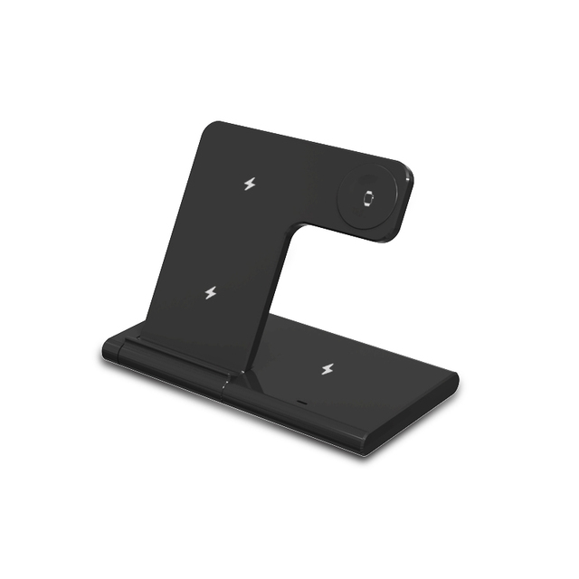 15W 3-in-1 Foldable Magnetic Type-C Wireless Phone Charger Station Includes Earphone & Watch Holder