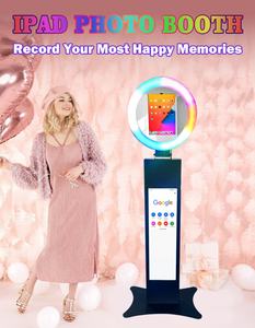 Портативная напольная подставка для фотобудки со светодиодным кольцом для селфи iPad для ЖК-экрана 10,2-13 дюймов - Product Image 2