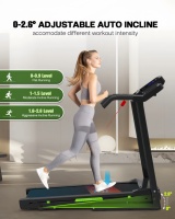 Caminadora Eléctrica Plegable con Inclinación, Capacidad de Peso de 330 Libras, Máquina de Correr Compacta para Gimnasio en Casa, para Uso en Interiores