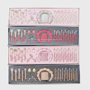 Meilleure vente haut de gamme cosmétiques outil de beauté <span class=keywords><strong>Spa</strong></span> bandeau éponges de maquillage diamant Bling strass pinceaux de maquillage ensemble avec cadeau Bo - Product Image 1